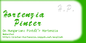 hortenzia pinter business card